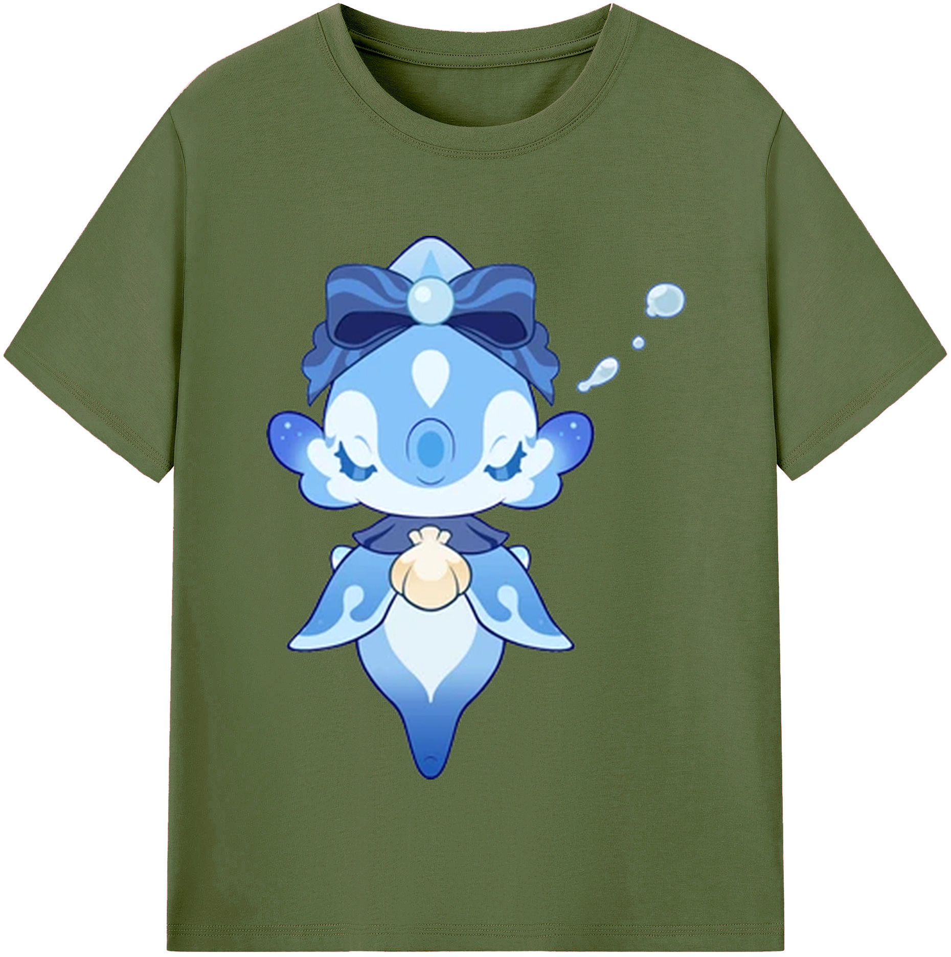 げんし神 フリーナ genshin Furina 綿100％半袖Tシャツ（フロントプリント）